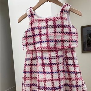Janie And Jack White / Pink Boucle Dress Playwear - Girls size 5